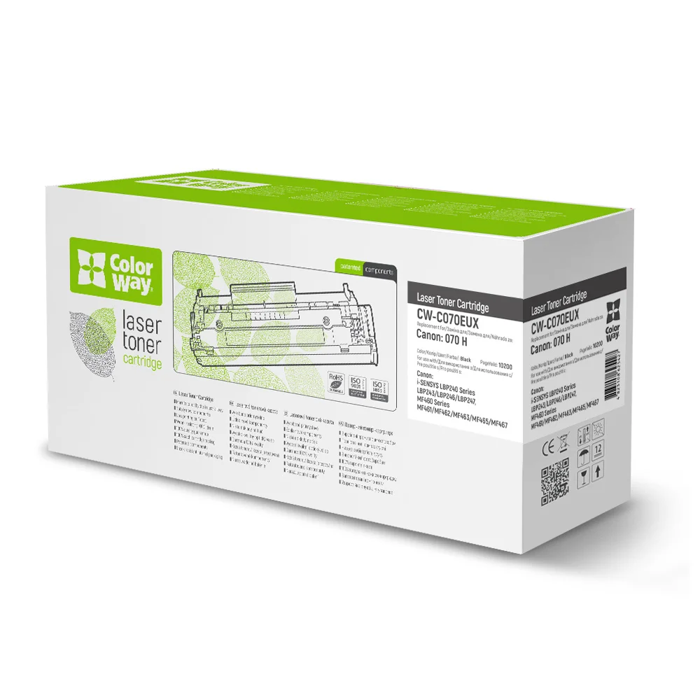 Toner cartridge ColorWay for Canon: 070H Bk (CW-C070EUX)