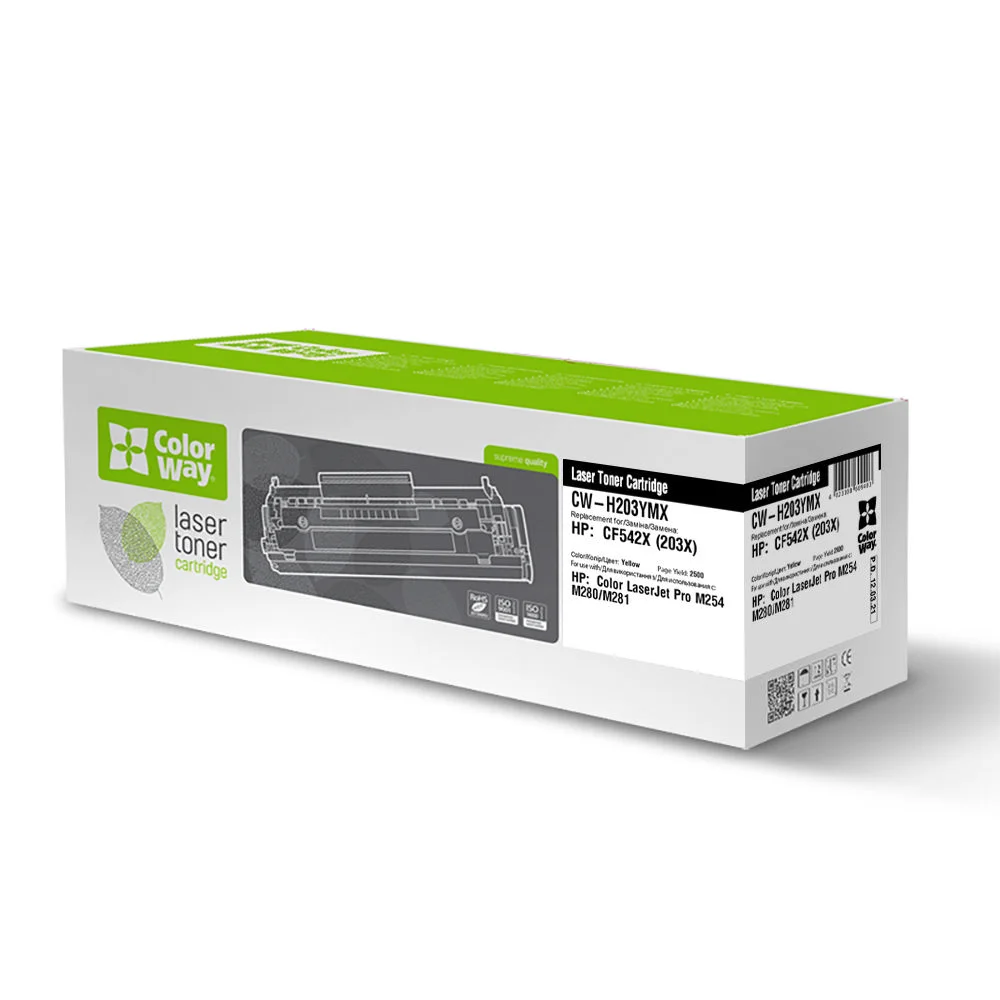 Toner cartridge ColorWay for HP: CF542X (203X) (CW-H203YMX)