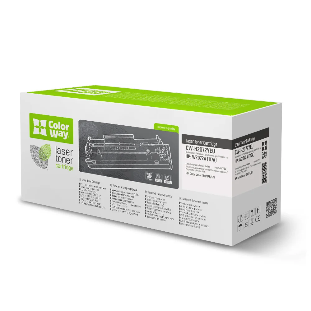 Toner cartridge ColorWay for HP: W2072A (117A) (CW-H2072YEU)