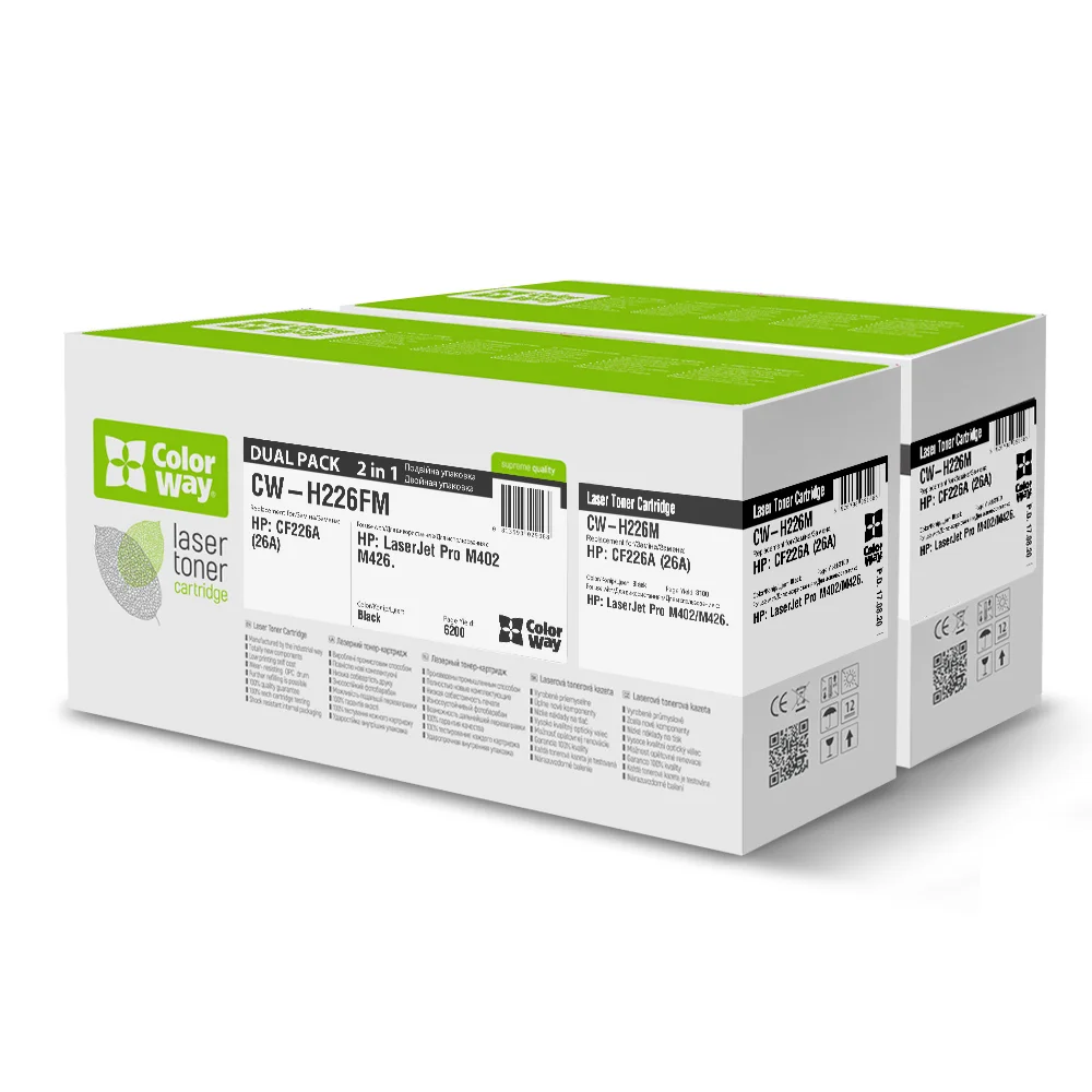 Картридж лазерный ColorWay для HP: CF226A Dual Pack (CW-H226FM)