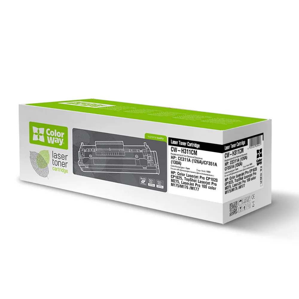 Toner cartridge ColorWay for HP: CE311A; Canon: 729C (CW-H311CM)