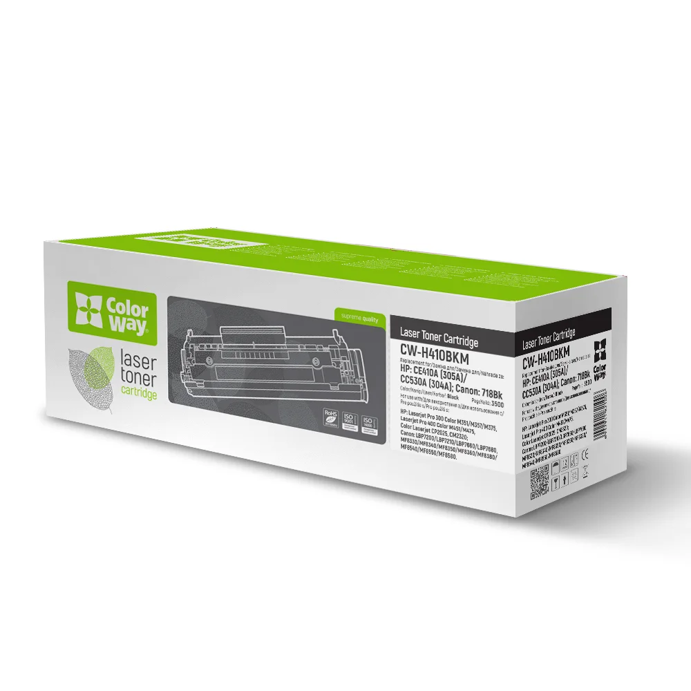 Toner cartridge ColorWay for HP: CE410A (CW-H410BKM)