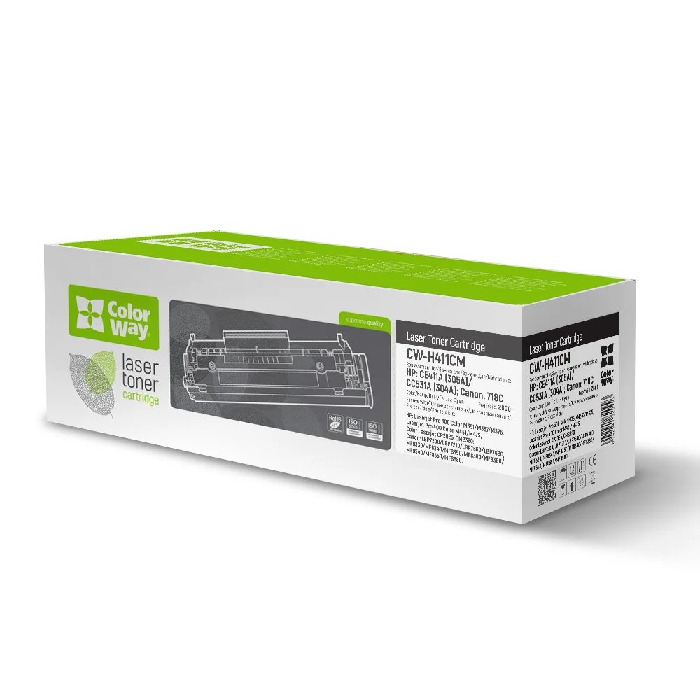 Toner cartridge ColorWay for HP: CE411A (CW-H411CM)