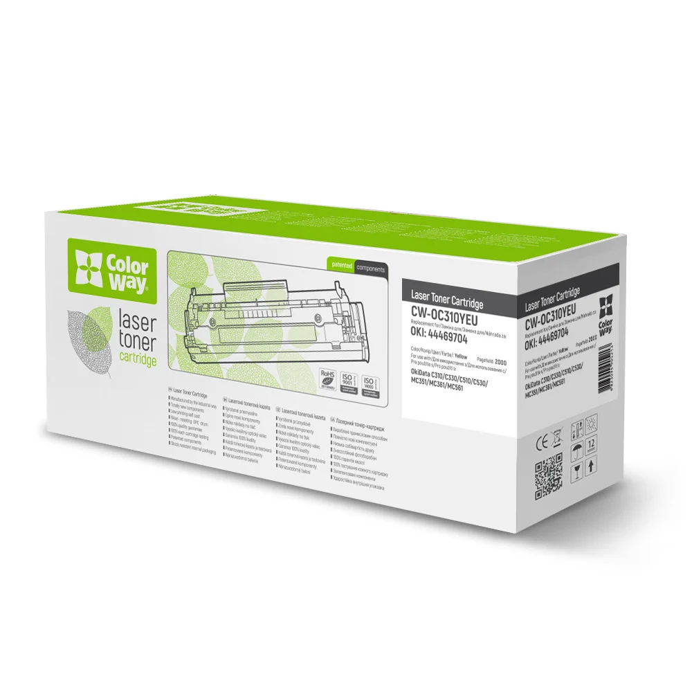 Toner cartridge ColorWay for OKI: 44469704 (CW-OC310YEU)