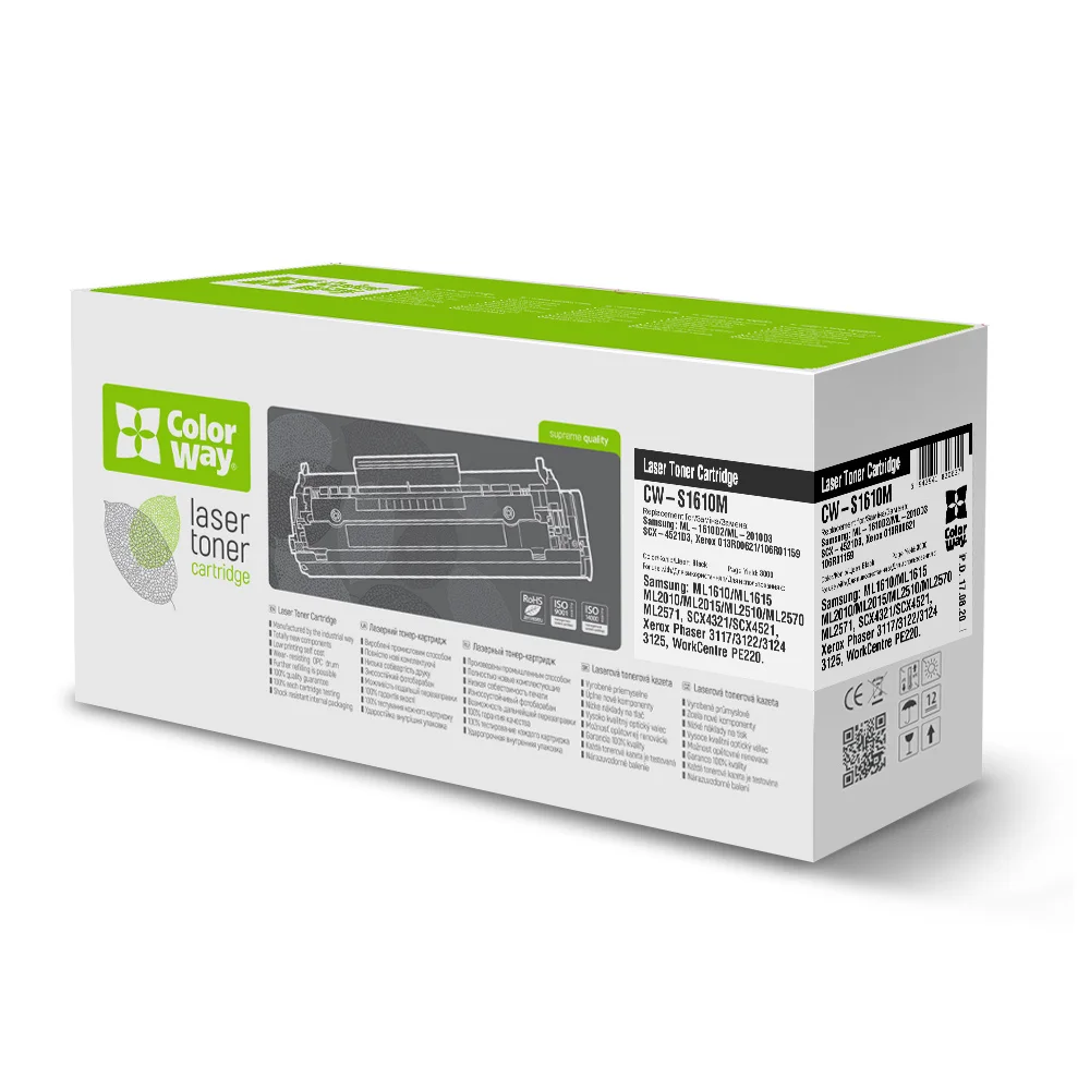 Toner cartridge ColorWay for Samsung: ML-1610D2/ML2010D3/SCX-4521D3; Xerox: 106R01159 (CW-S1610M)