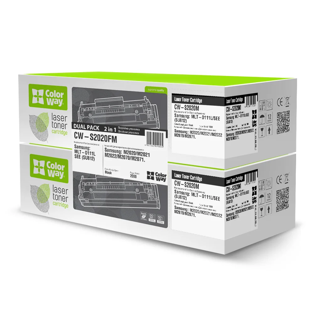 Toner cartridge ColorWay for Samsung: MLT-D111S Dual Pack (CW-S2020FM)