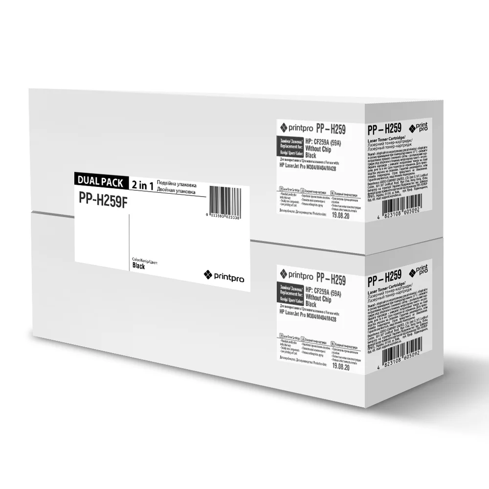 Картридж лазерний PrintPro для HP: CF259A Bk DUAL PACK (PP-H259F)