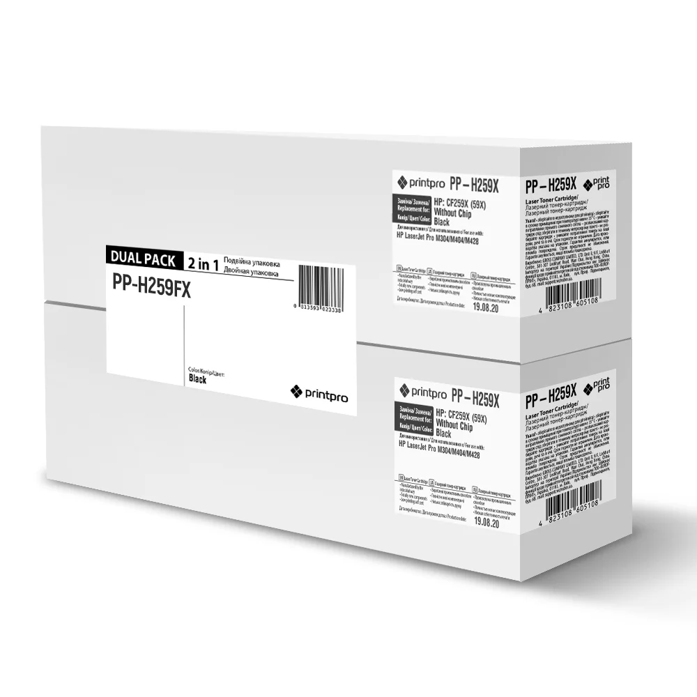 Картридж лазерний PrintPro для HP: CF259X Bk DUAL PACK (PP-H259FX)