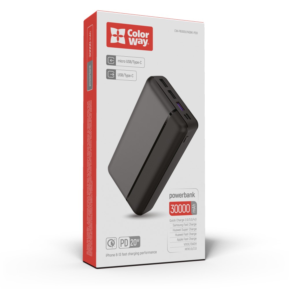 30,000mAh Fast Charging, Power Delivery (PD) Portable Battery
