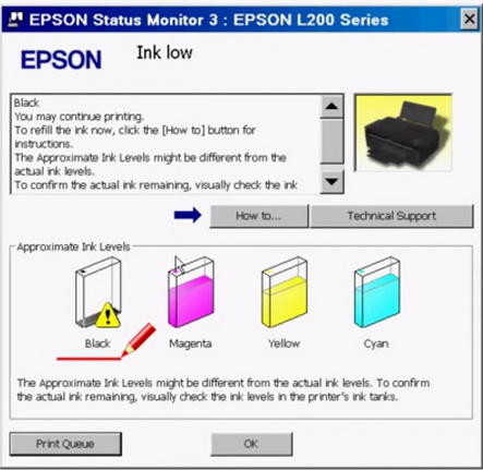 Ответы жк-вершина-сайт.рф: Epson L требует сбросить уровень чернил, хотя чернила есть. Что делать?